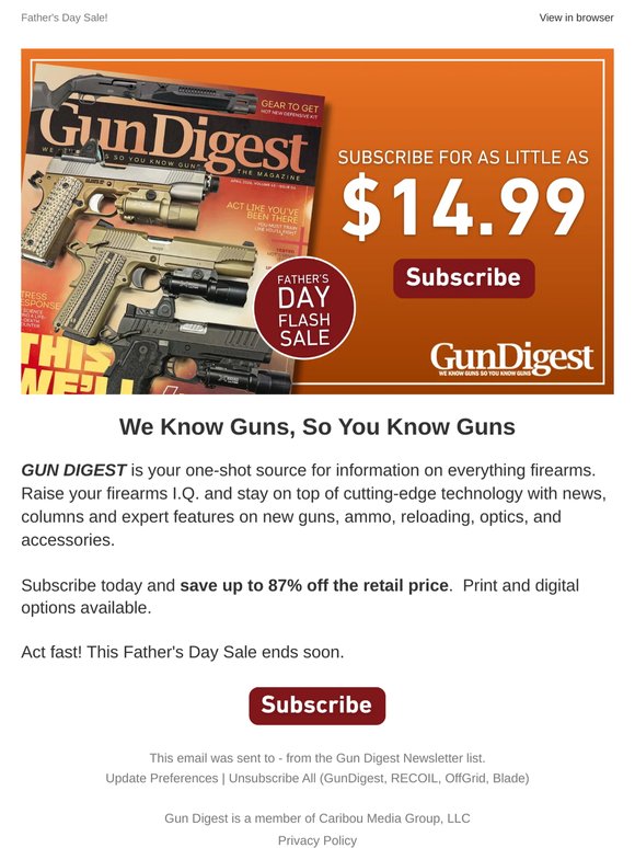 Save up to 87% for Father's Day