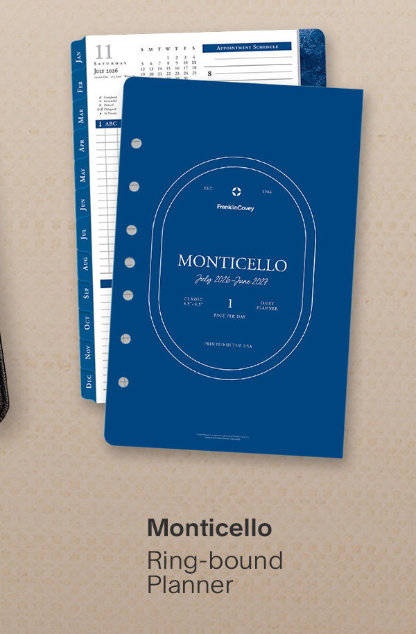 Monticello - Ring-bound Planner.