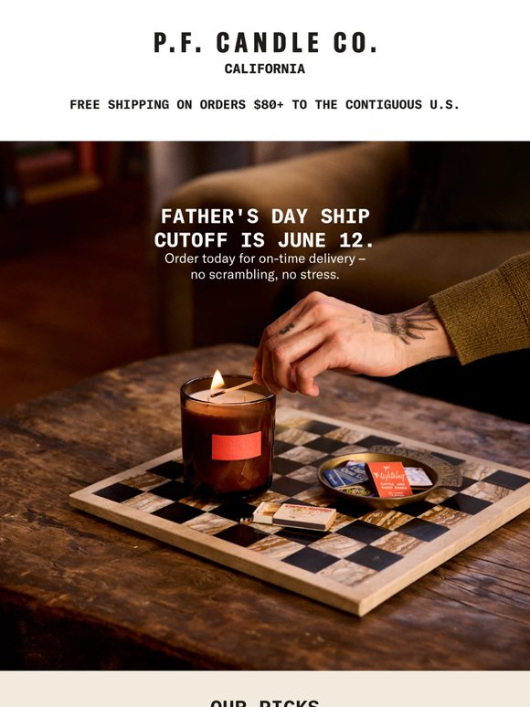 Order by tomorrow for Father's Day delivery