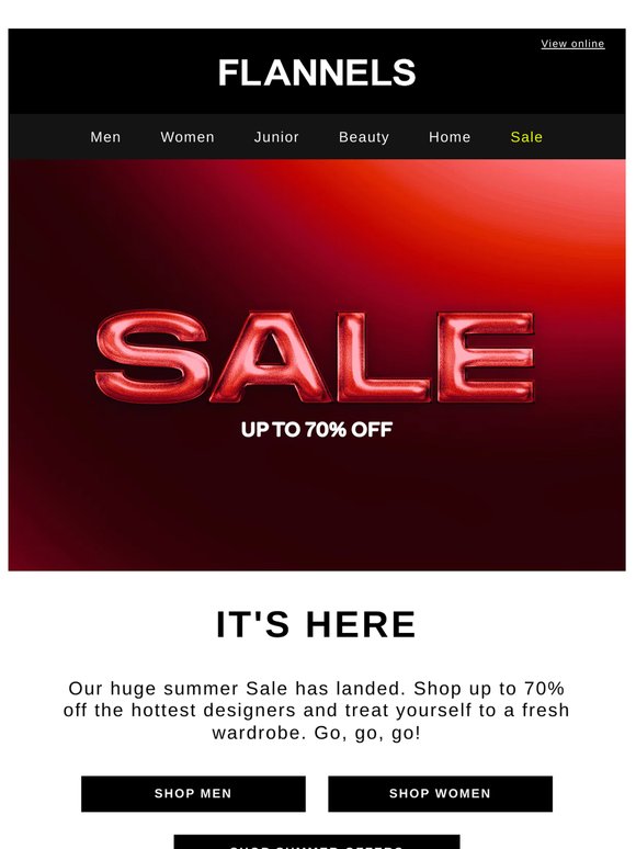 Sale has arrived