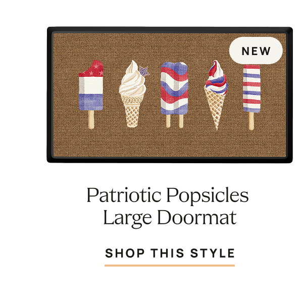 Patriotic Popsicles Large Doormat