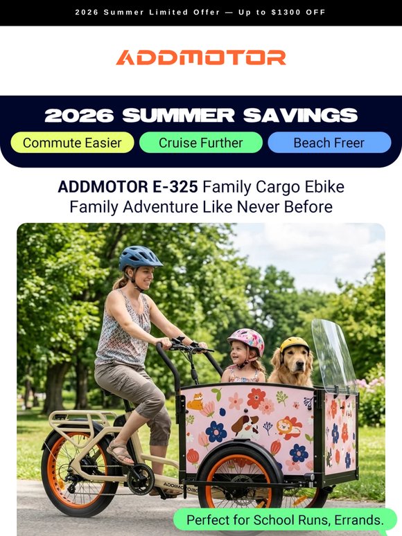 Flagship Summer Perks: Up to $1,300 OFF Top‑Rated E‑Trikes