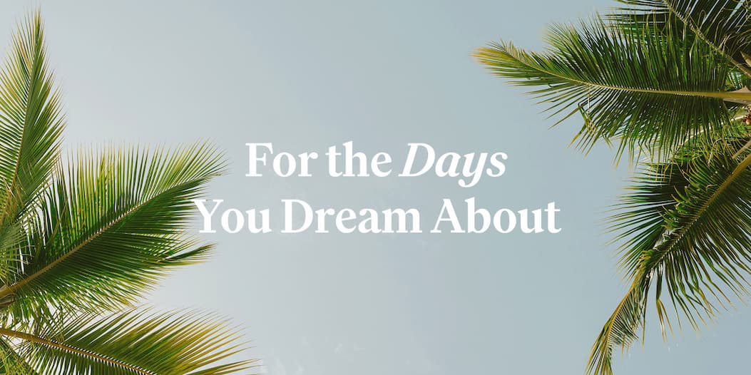For the days you dream about