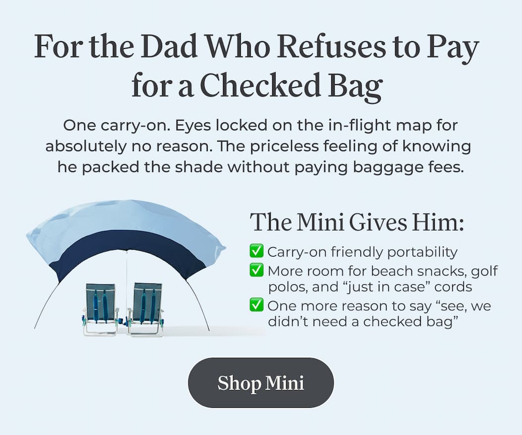 For the Dad who refuses to pay for a checked bag