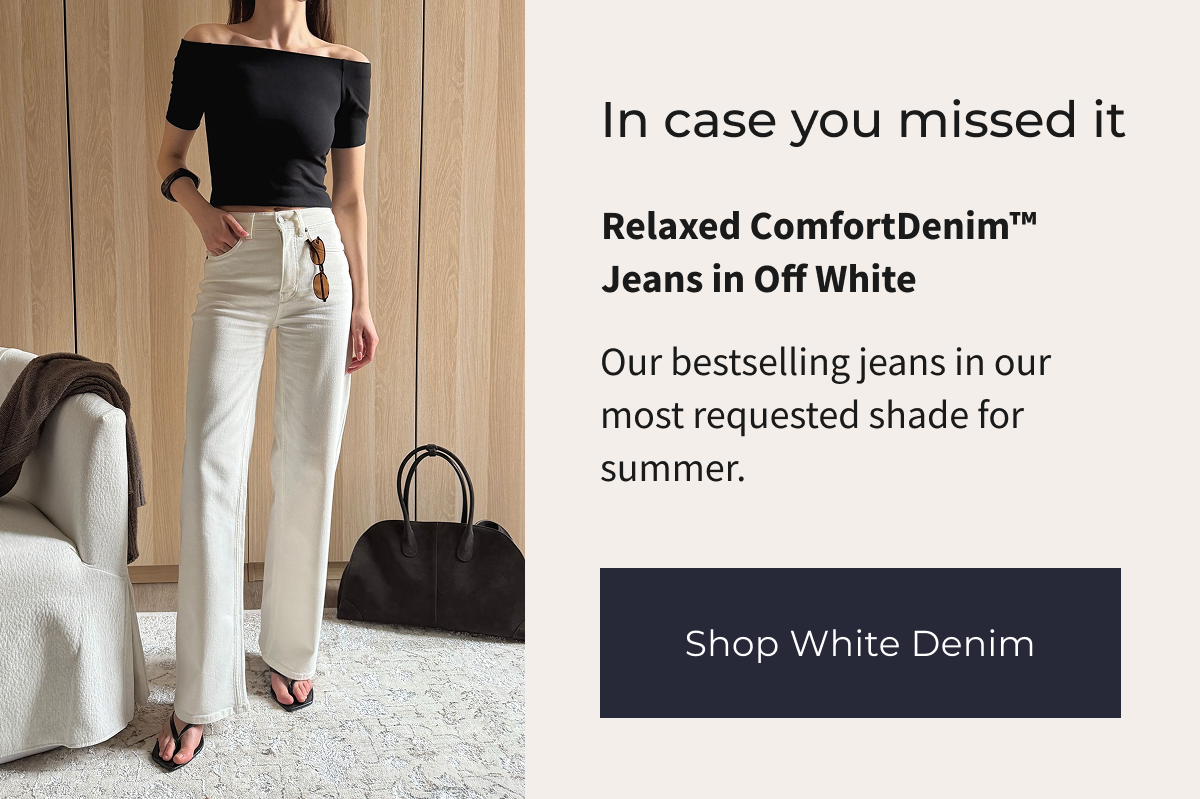 Relaxed ComfortDenim™ Jeans in Off White \