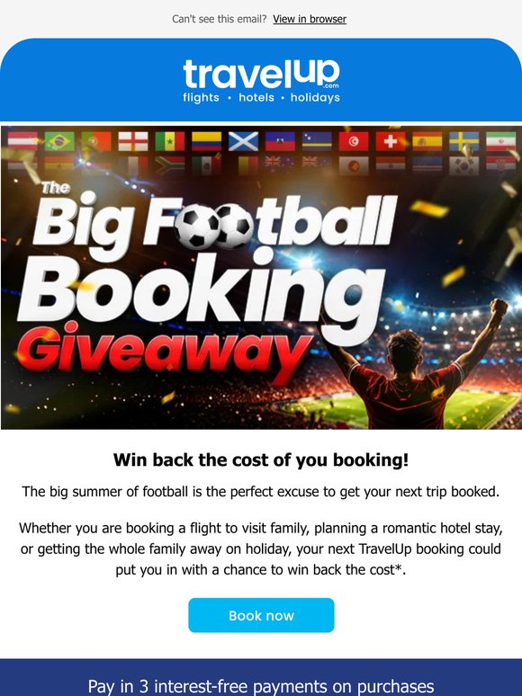 Win back the cost of your booking!
