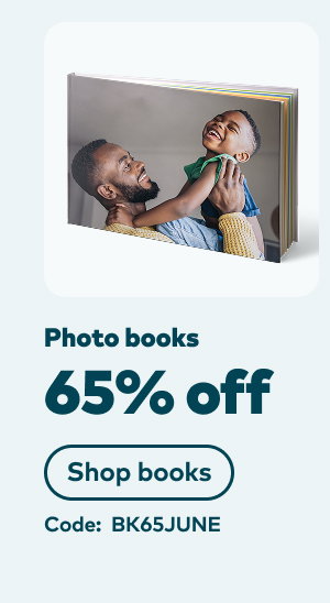 65% off photo books. Code: BK65JUNE. Shop now.