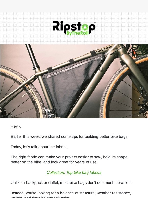 The Best Fabrics for Bike Bags