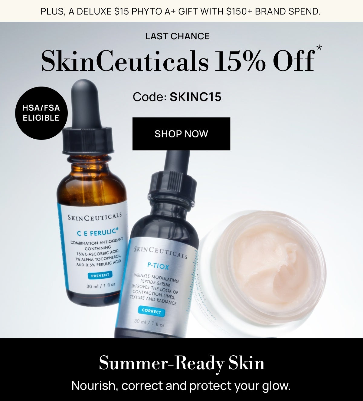 SkinCeuticals 15% off with code SKINC15