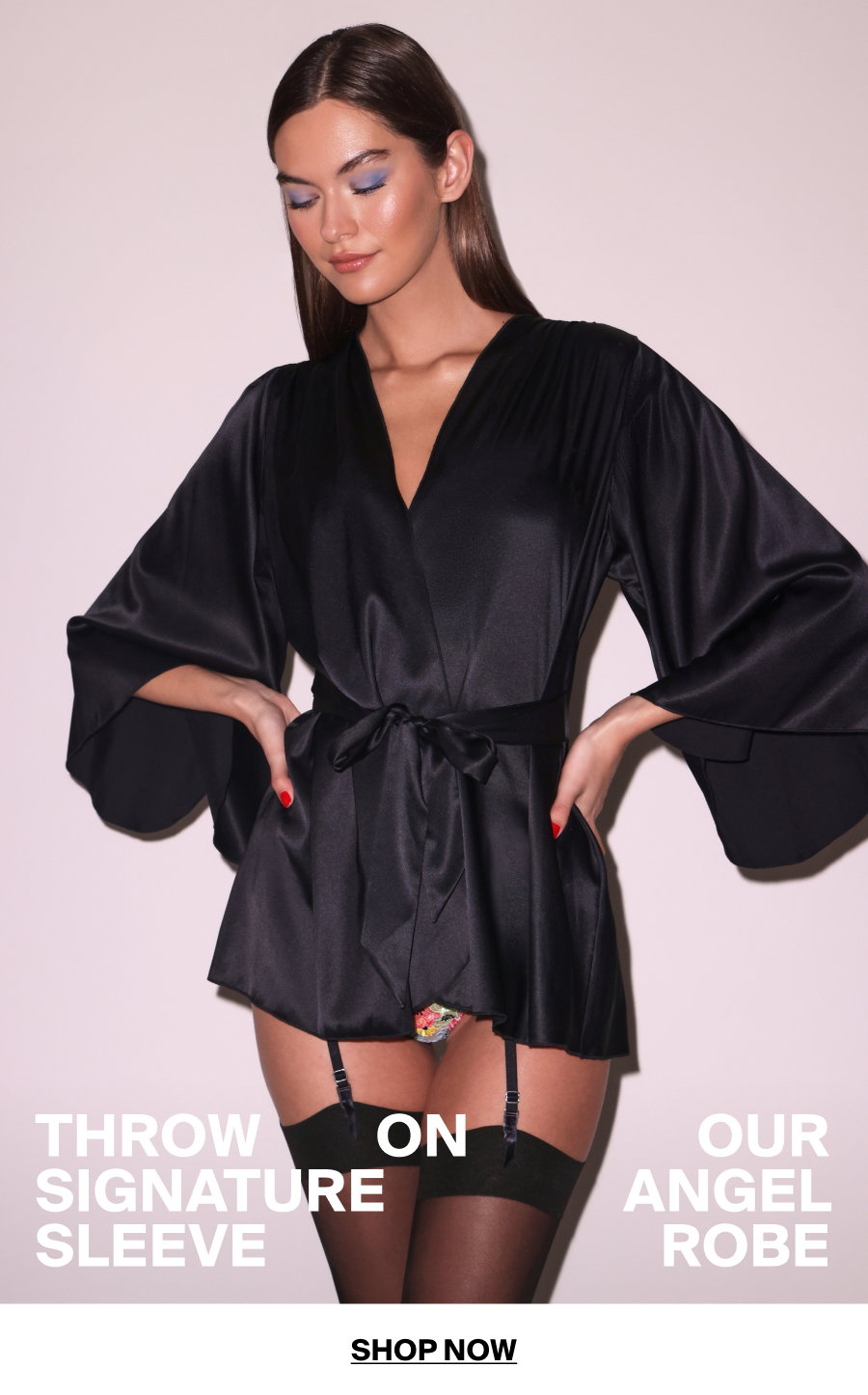 Throw On Our Signature Angel Sleeve Robe