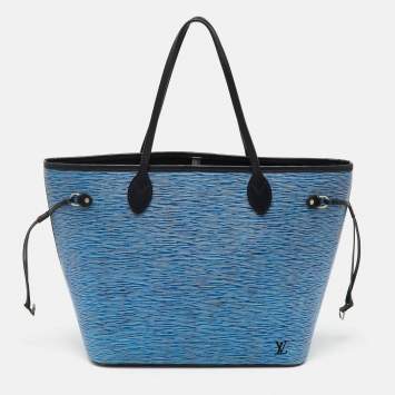 Neverfull Medium Blue Leather 
