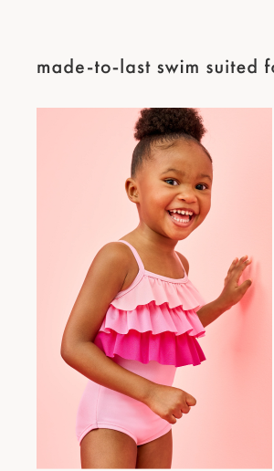 One-Piece Shimmer Ruffle Swimsuit | Dark Pink Ombre