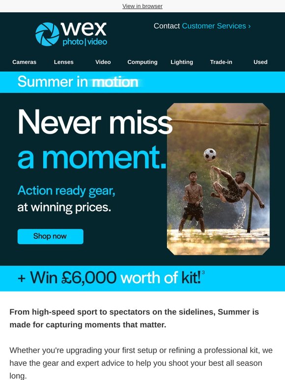 Summer in Motion. Action ready gear, at winning prices. 🌞📸
