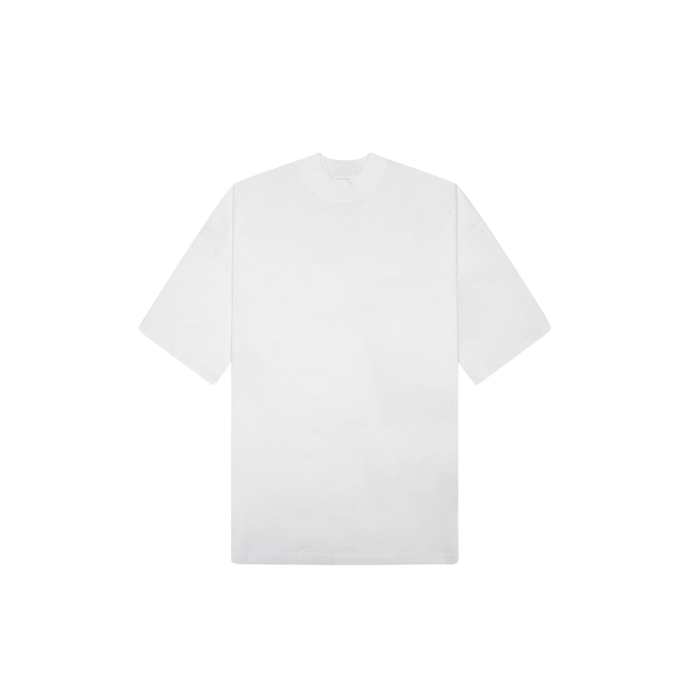 Mock Neck T-Shirt - Optic White
