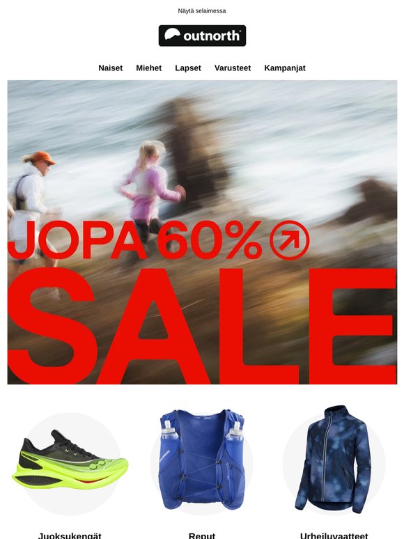 ALE – jopa 60 % alennus juoksukengistä, juoksurepuista ja treenivaatteista