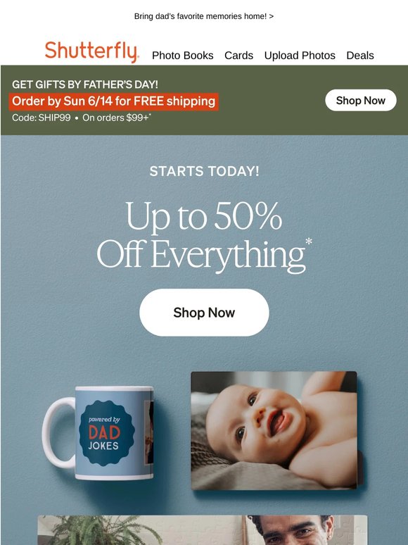 Add to cart, save up to 50% off everything 🥳