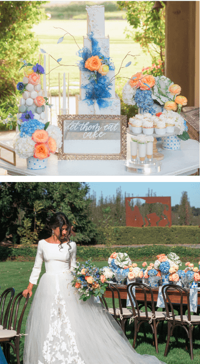 Fairytale Orange and Blue Sacramento Styled Shoot