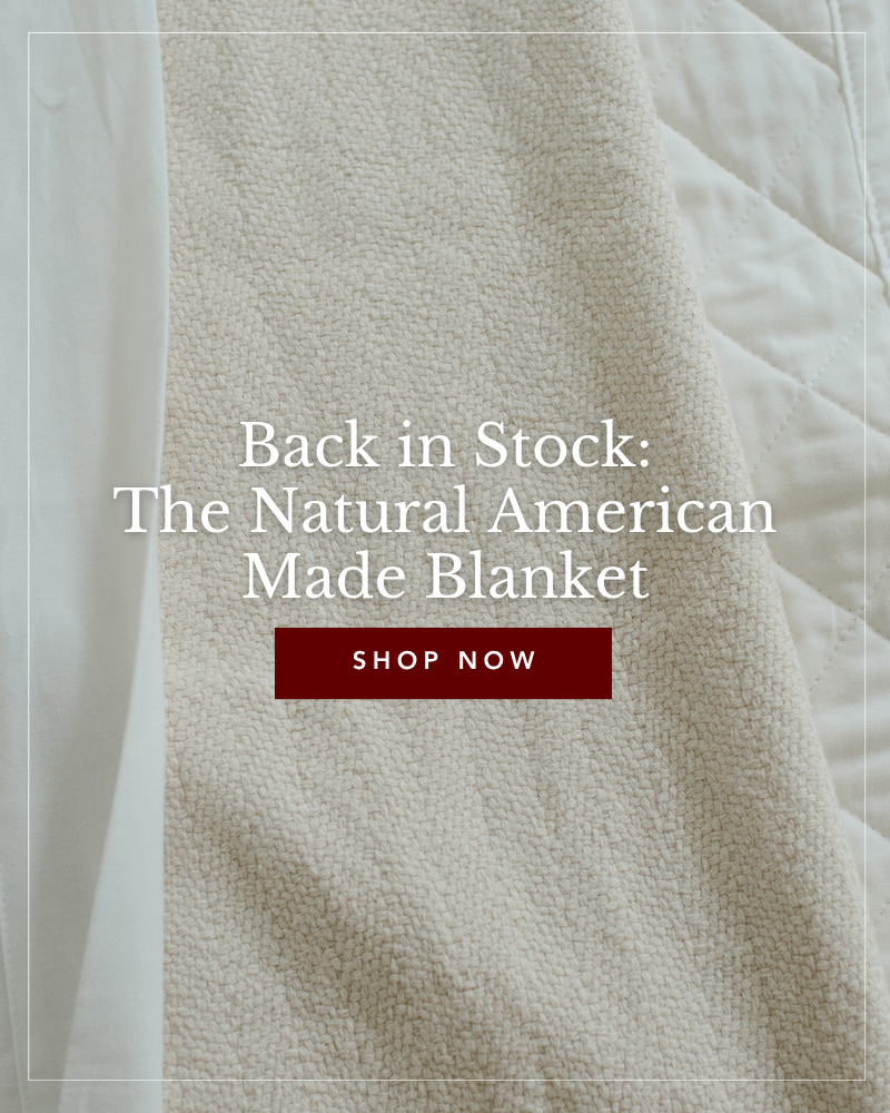 Back in Stock: The Natural American Made Blanket
