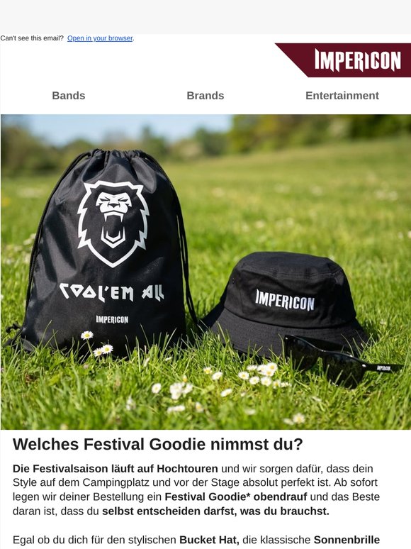 ☀️ Wähle dein gratis Festival Goodie