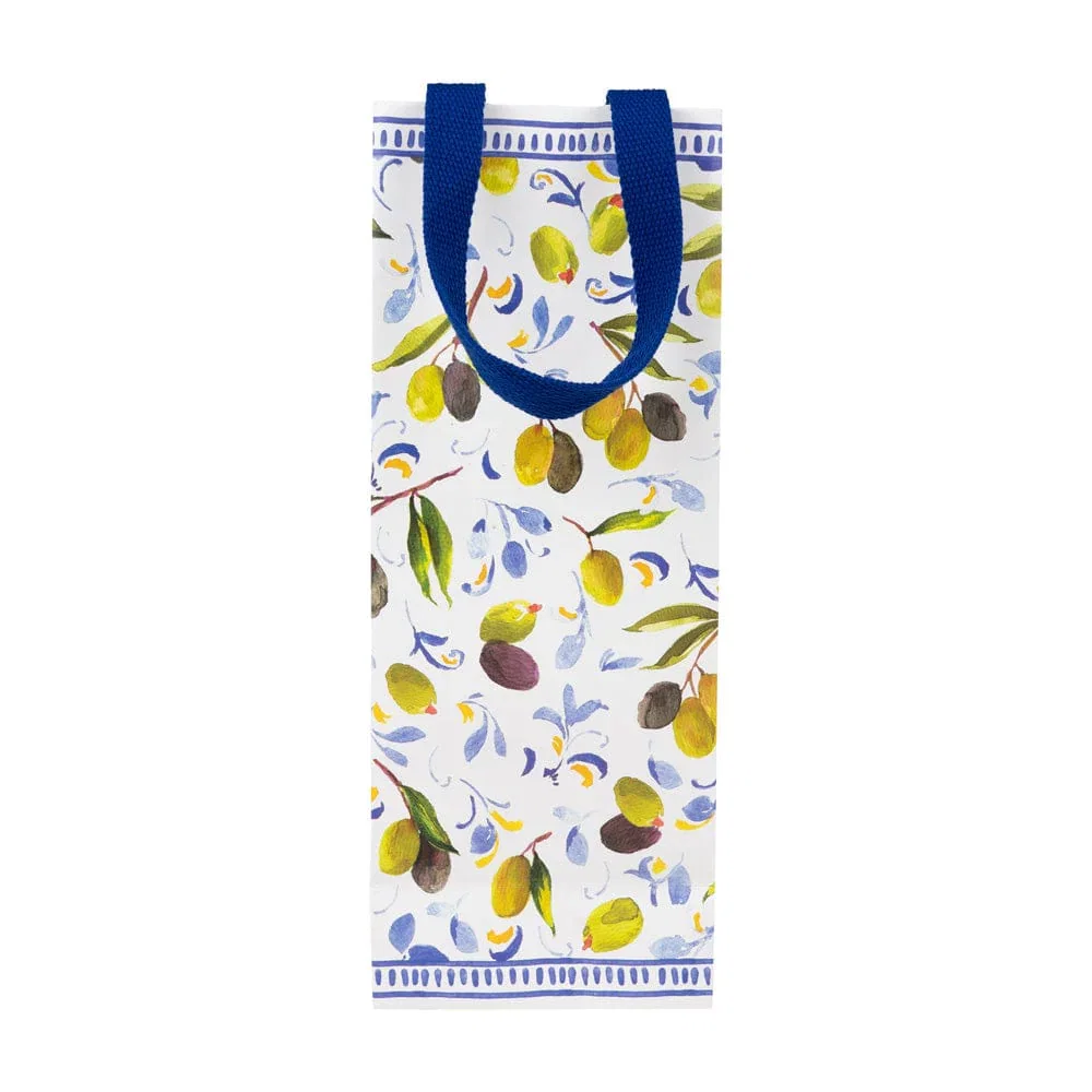 Image of Mediterranean Blue Bottle Bag 5 X 3 1/2 X 13