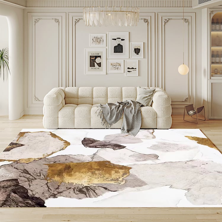 5'x 8' Art Deco Area Rug with Abstract Pattern Decorative Carpet