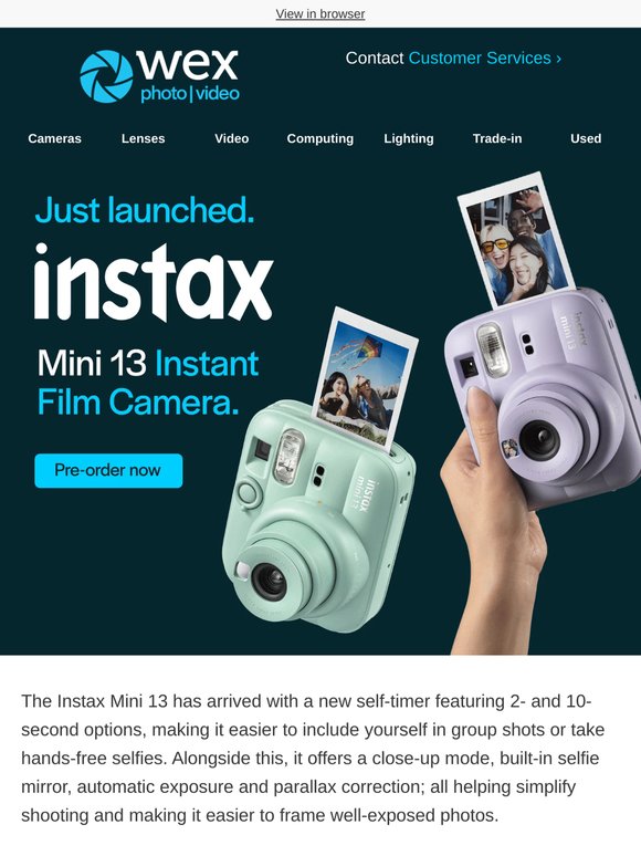 The new Fujifilm Instax Mini 13 is here 📸🆕