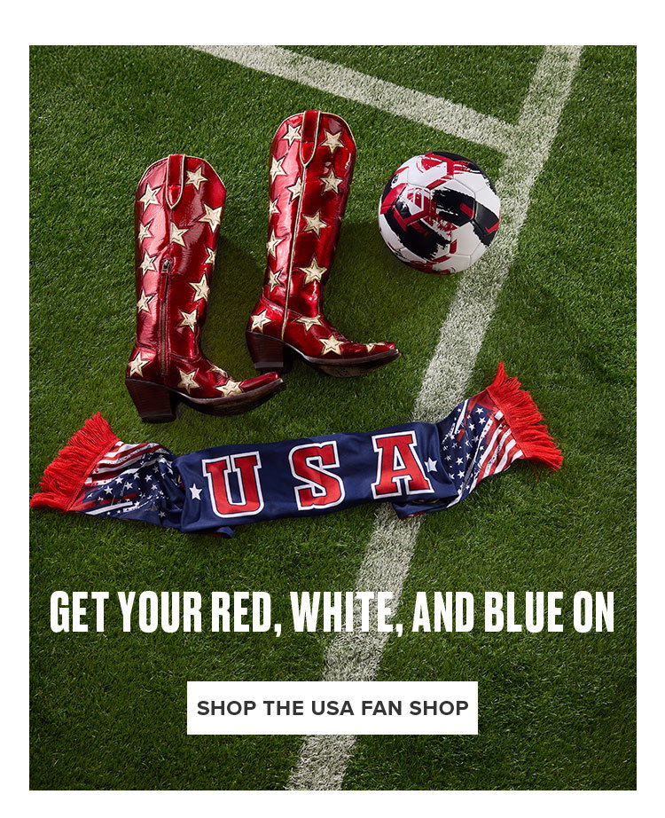 Get your red, white, and blue on. SHOP THE USA FAN SHOP.