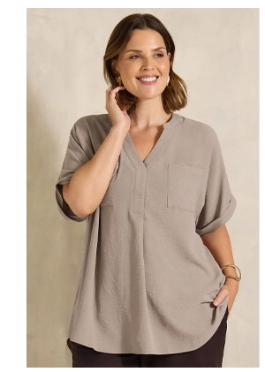 EVANS Curve Mocha Brown Overhead Utility Shirt