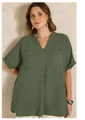 EVANS Curve Khaki Green Overhead Utility Shirt