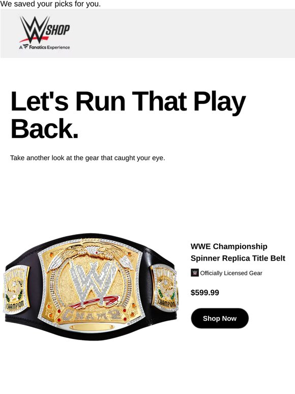 Revisit: WWE Championship Spinner Replica Title Belt