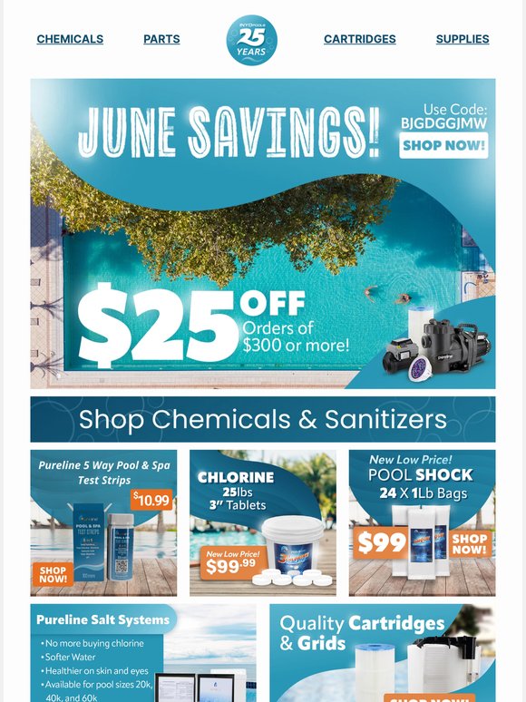 Take $25 OFF During Our June Sale