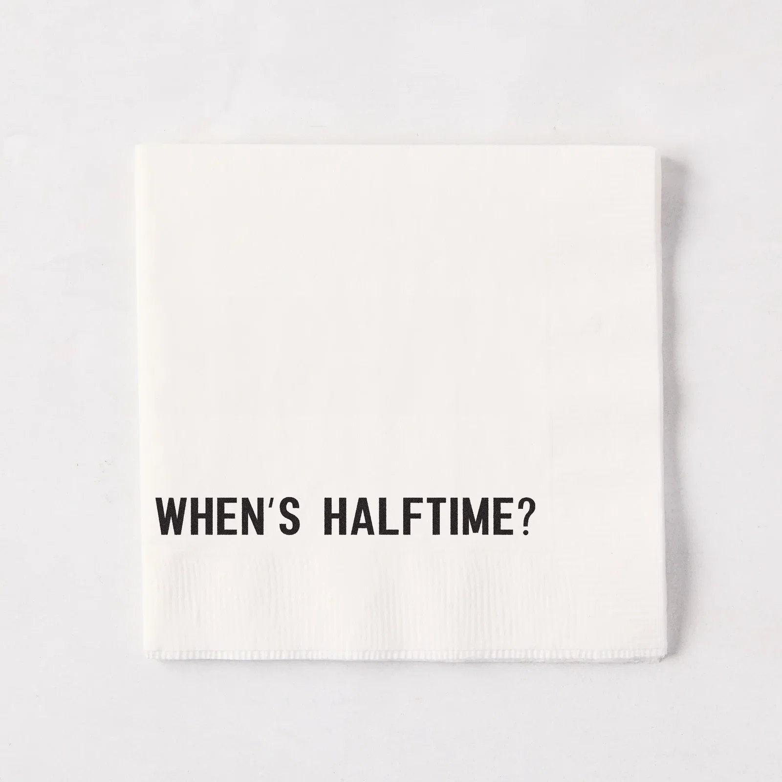 Image of "When's Halftime?" Cocktail Napkins, Set of 50