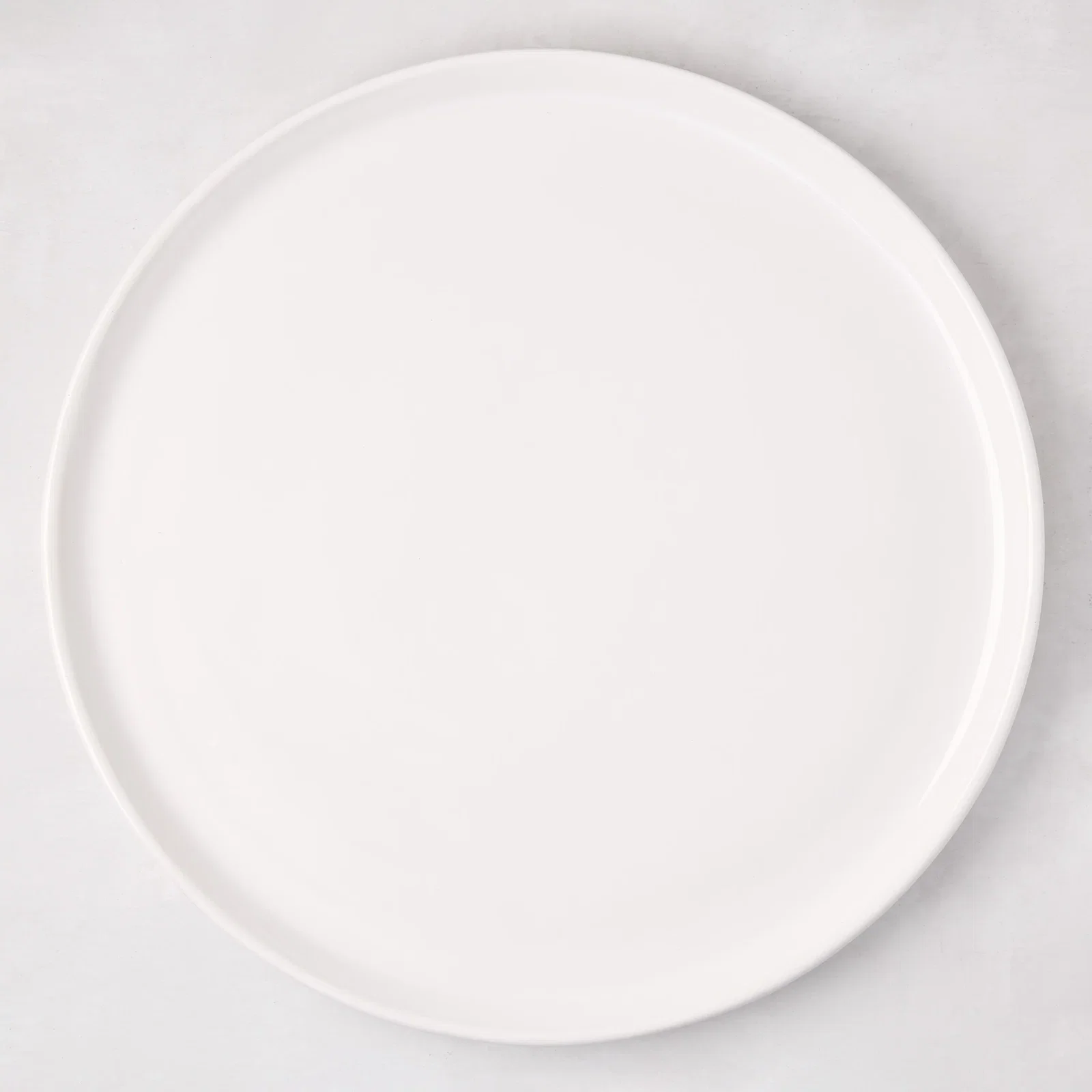 Image of White Ceramic Round Pizza Serving Platter