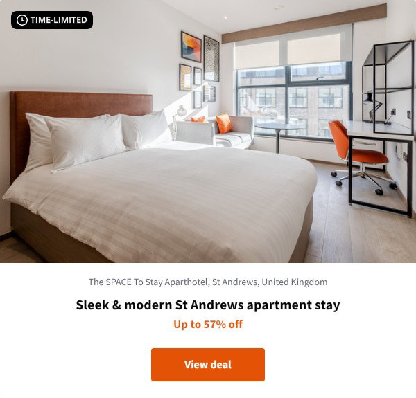 Sleek & modern St Andrews apartment stay