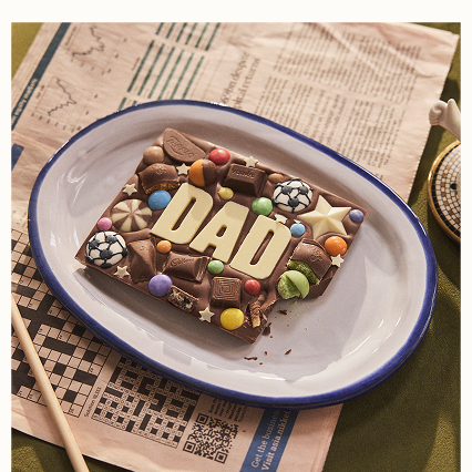 Fathers Day Dad Chocolate Slab Choice Of Toppings