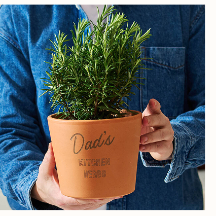Engraved Personalised Father's Day Terracotta Plant Pot