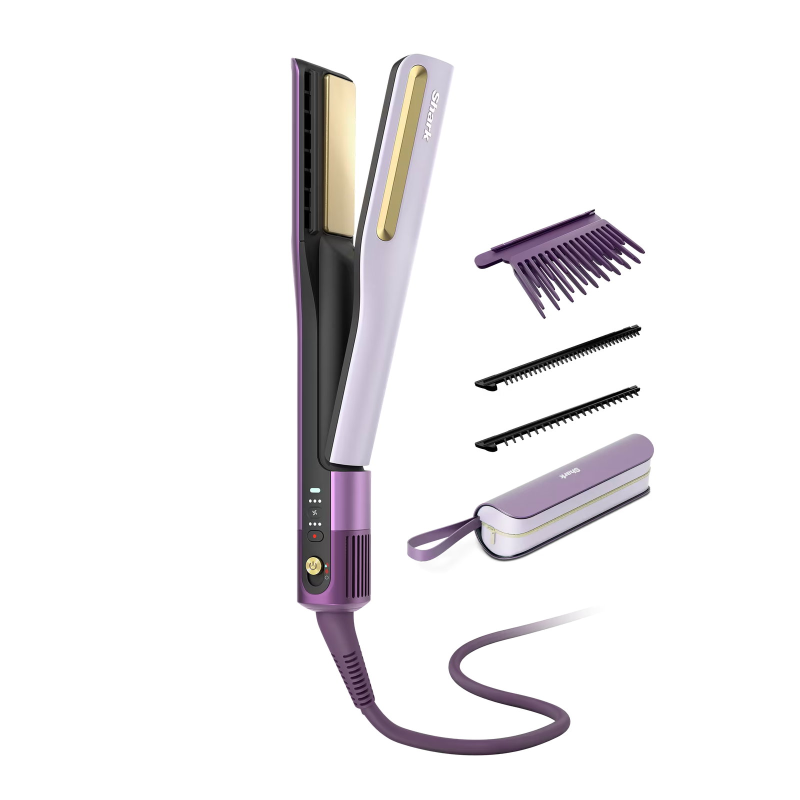 Shark SilkiPro Hair Straightener & Dryer-Plum Satin HT401UKPU