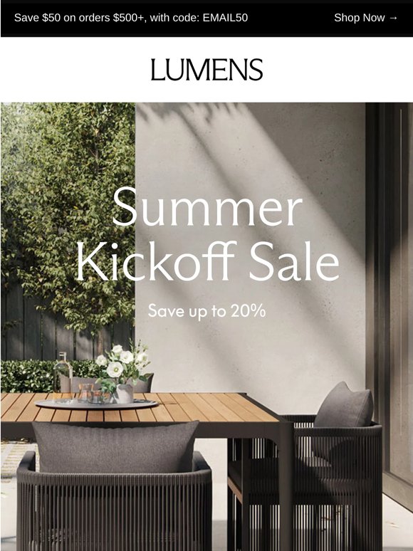 Savings for a Summer Kickoff