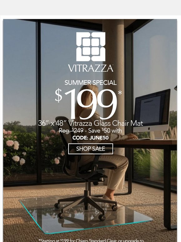 Save $50 on a Glass Chair Mat