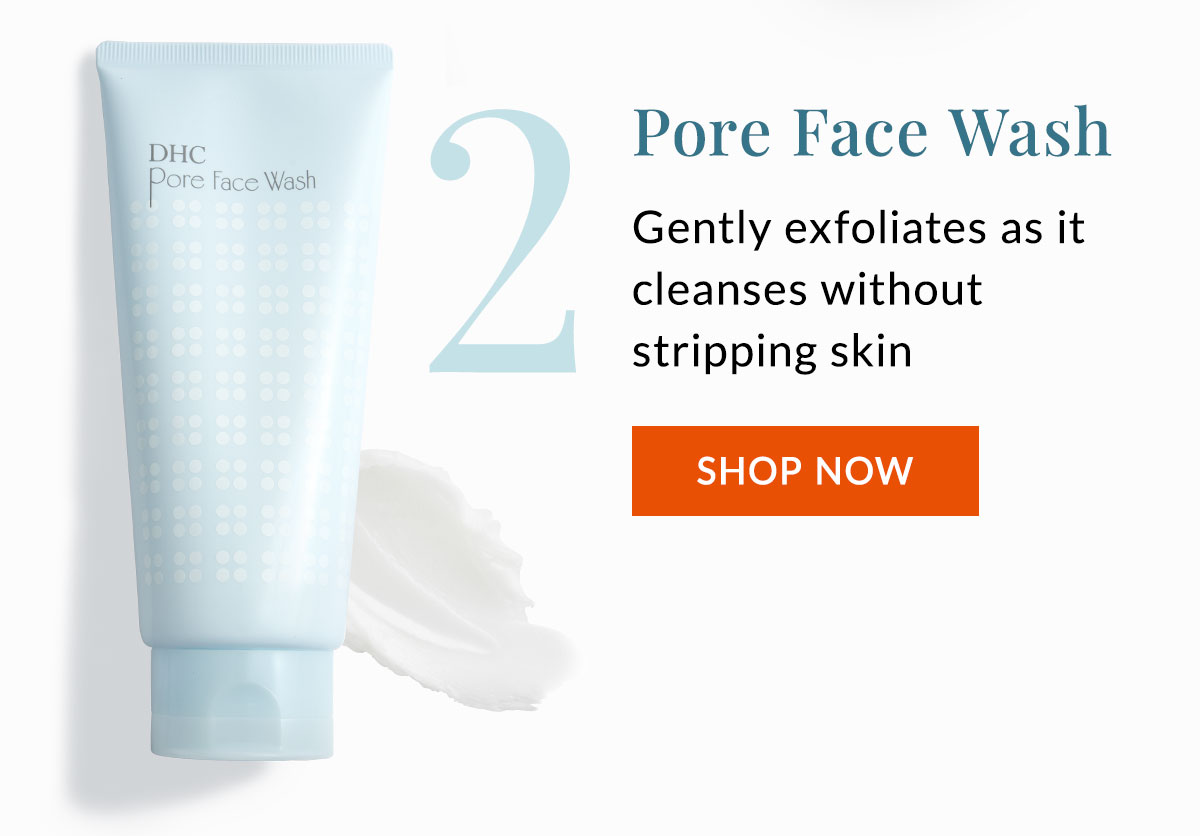 Pore Face Wash gently exfoliates without stripping skin