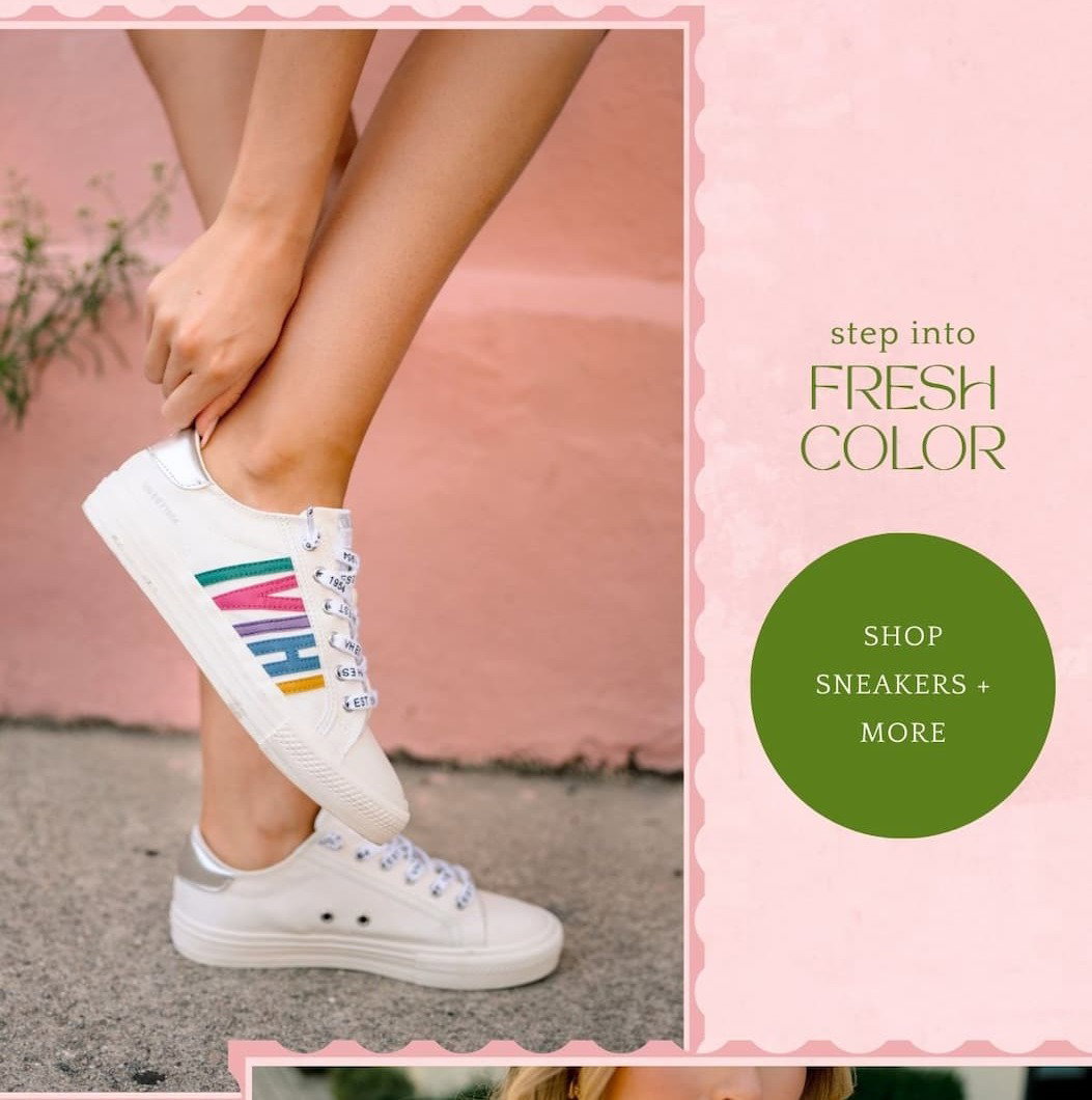 Step into fresh color. Shop Sneakers + More.