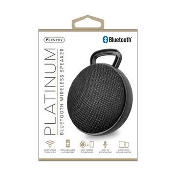Sentry Platinum Bluetooth Wireless Speaker, Built-In Microphone, Fabric Grill, Carrying Handle, Model# SPBT1