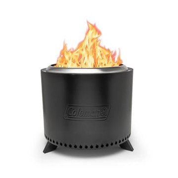 Coleman Cityscapes 20in. Smokeless Fire Pit, Carrying Case, Safety Stand, Black, Burns Firewood/Pellets, Model# CCS-200
