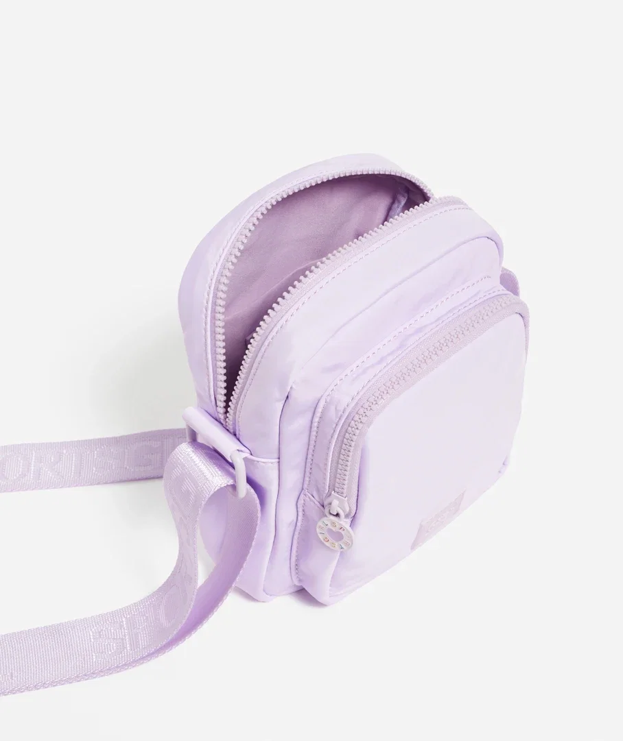 MAYA NYLON CROSSBODY BAG - LILAC