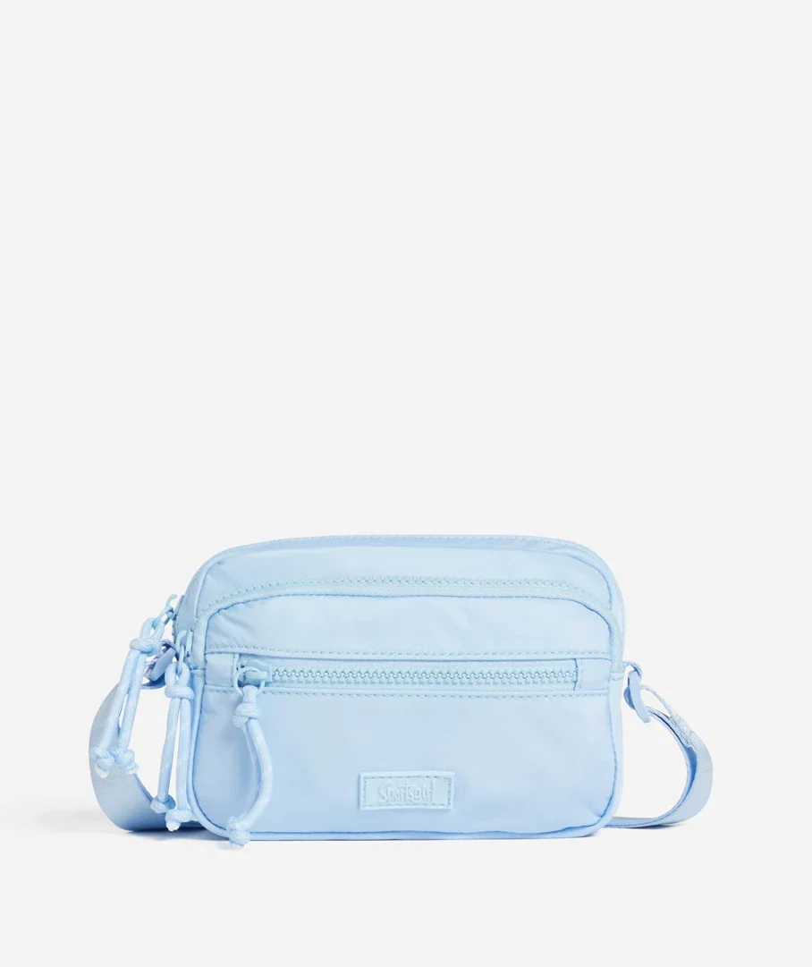 NORA NYLON CROSSBODY CAMERA BAG - LIGHT BLUE