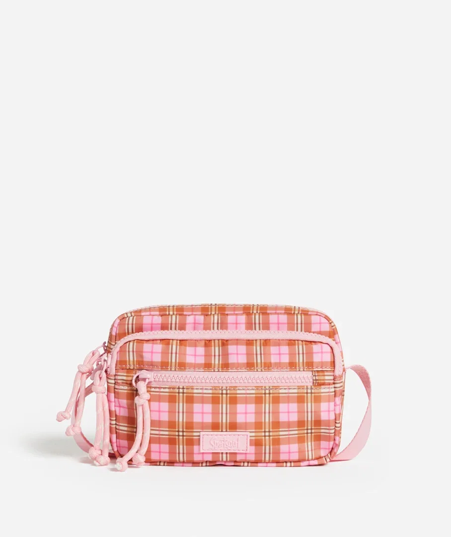 NORA NYLON CAMERA BAG - CHECK PRINT