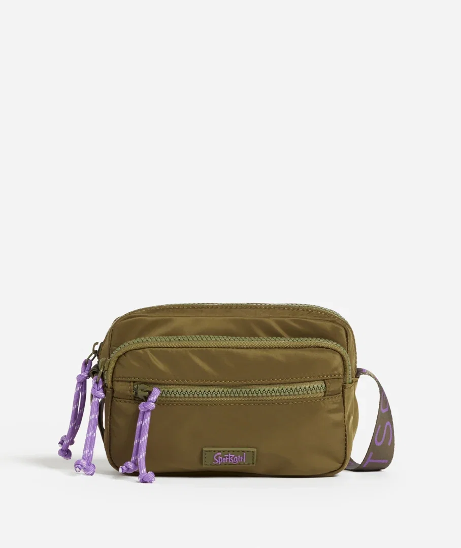 NORA NYLON CROSSBODY CAMERA BAG - KHAKI