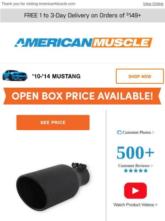 Flowmaster Rolled Angle Cut Exhaust Tip; 4.50-Inch; Black Ceramic Coating (Fits 2.50-Inch Tailpipe)|SpeedForm Modern Billet Oil Cap; Chrome (87-93 5.0L Mustang; 94-01 Mustang GT)|Carroll Shelby Wheels CS5 Gloss Black Wheel; 19x9.5; 34mm Offset (15-23 Must - OPEN BOX PRICE!