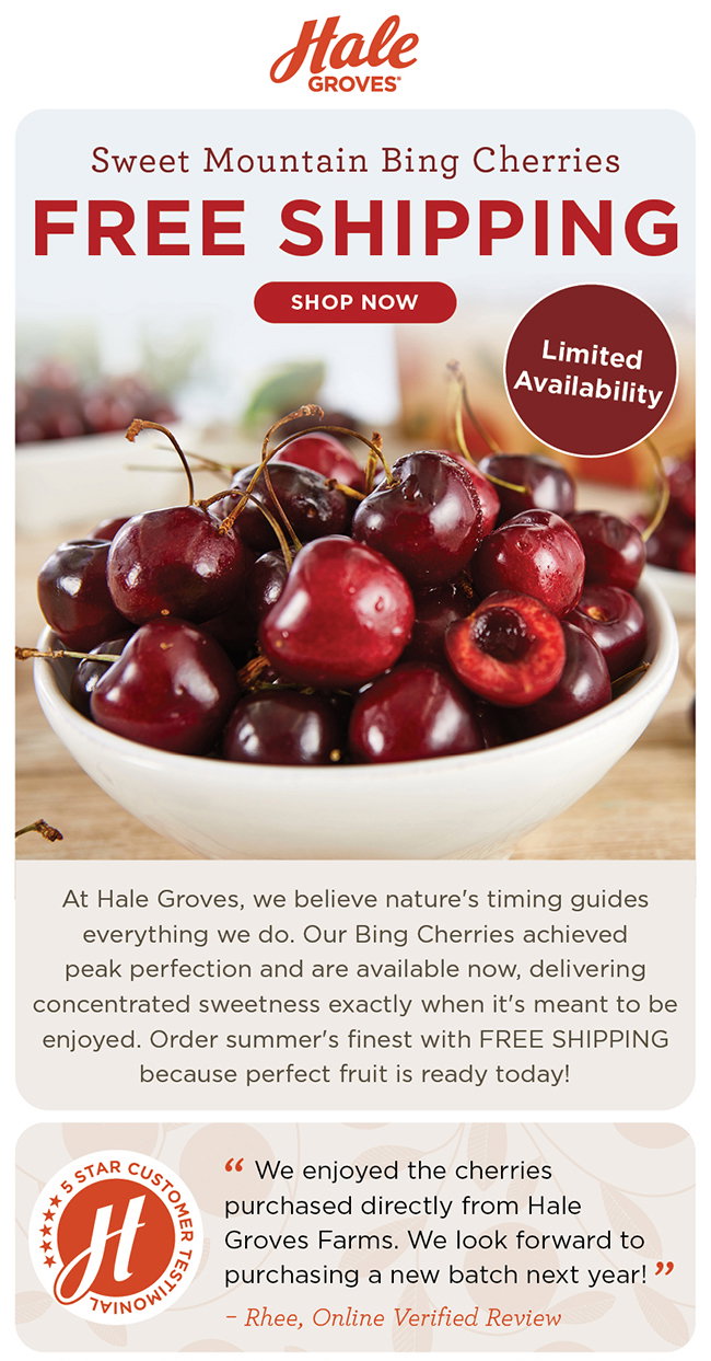 Sweet Mountain Bing Cherries