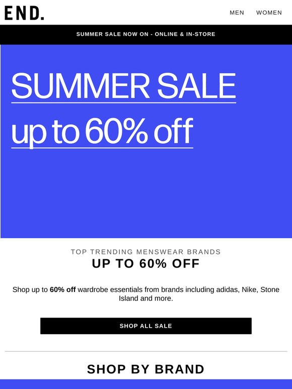 Up to 60% off adidas, Nike, Stone Island & more